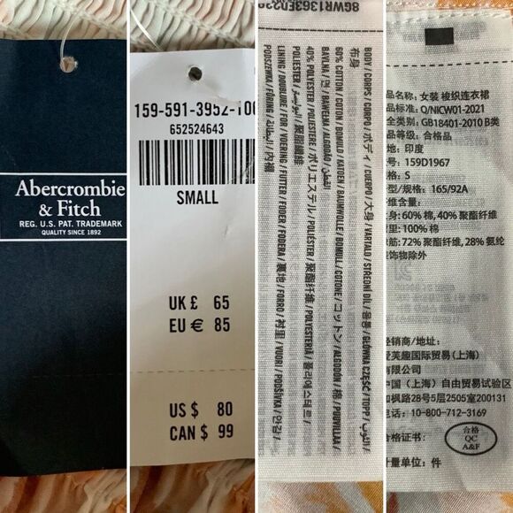 Abercrombie & Fitch Floral Mini Dress - Pink and Orange - Picture 11 of 12